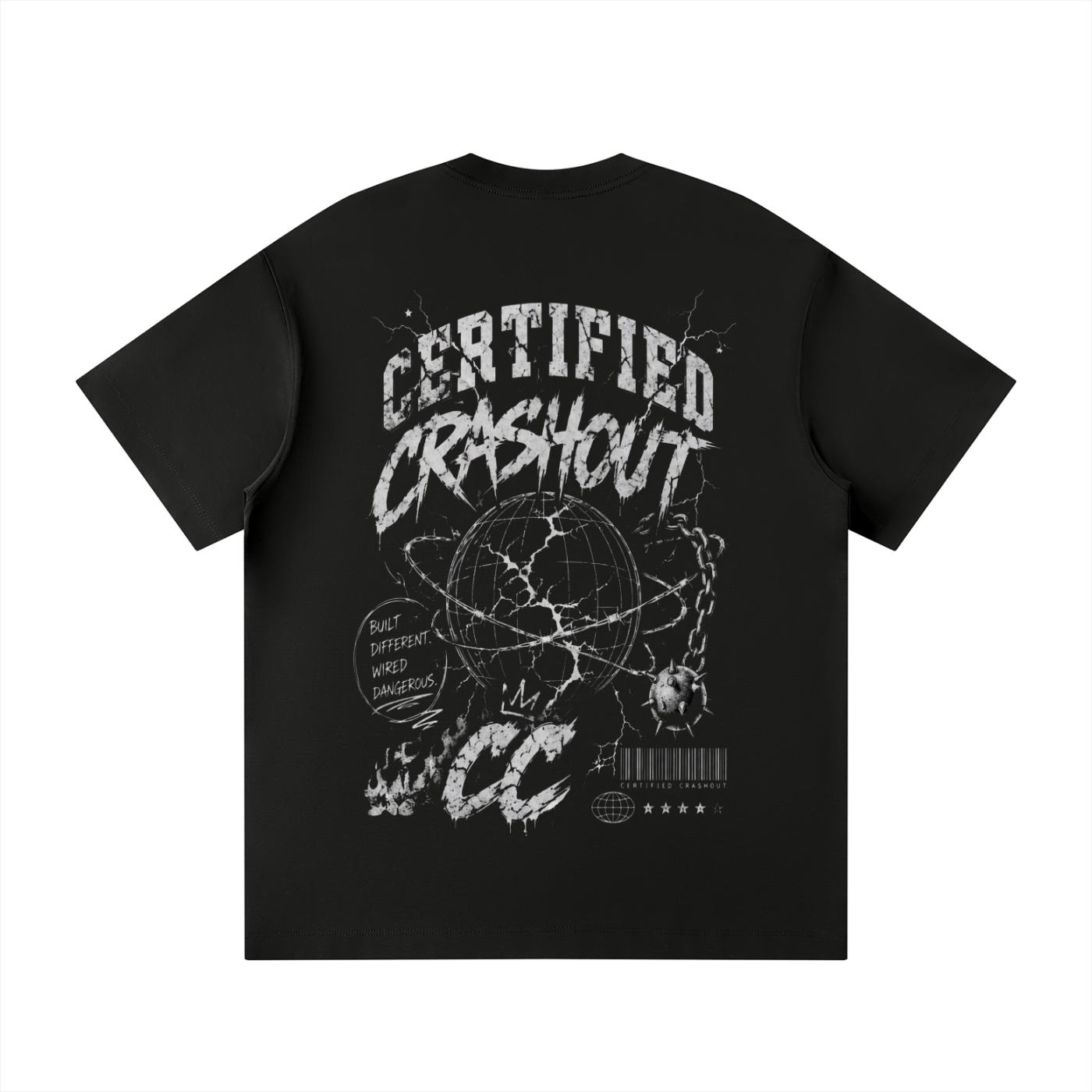 Certified Crashout World Unisex Loose Fit Crewneck T-Shirt
