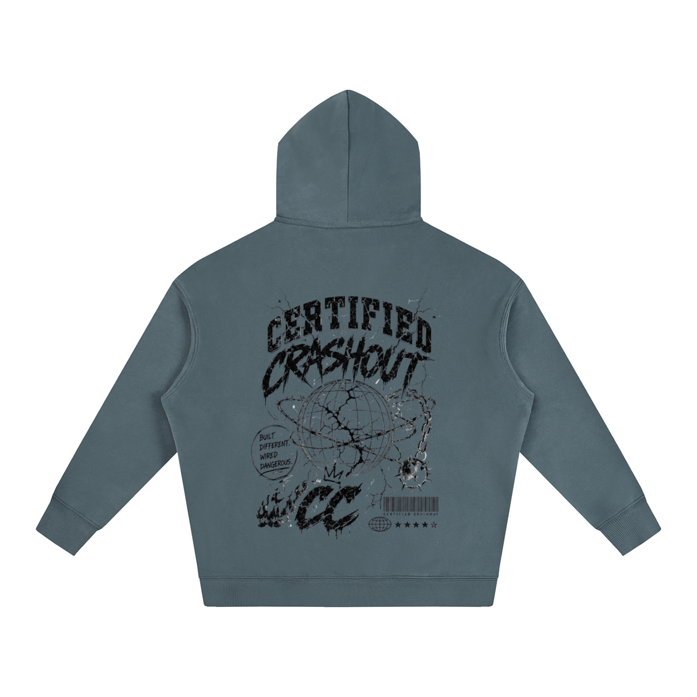 Certified Crashout World Oversize Fleeced Hoodie