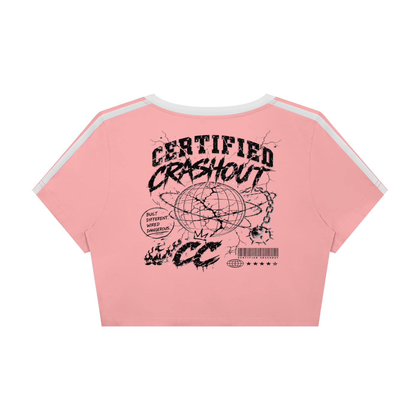 Certified Crashout World Women’s Slim Fit Color Block T-Shirt