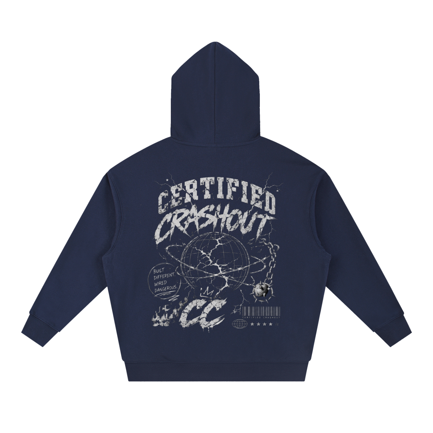 Certified Crashout World Essential Boxy Heavyweight Drop-Shoulder Hoodie