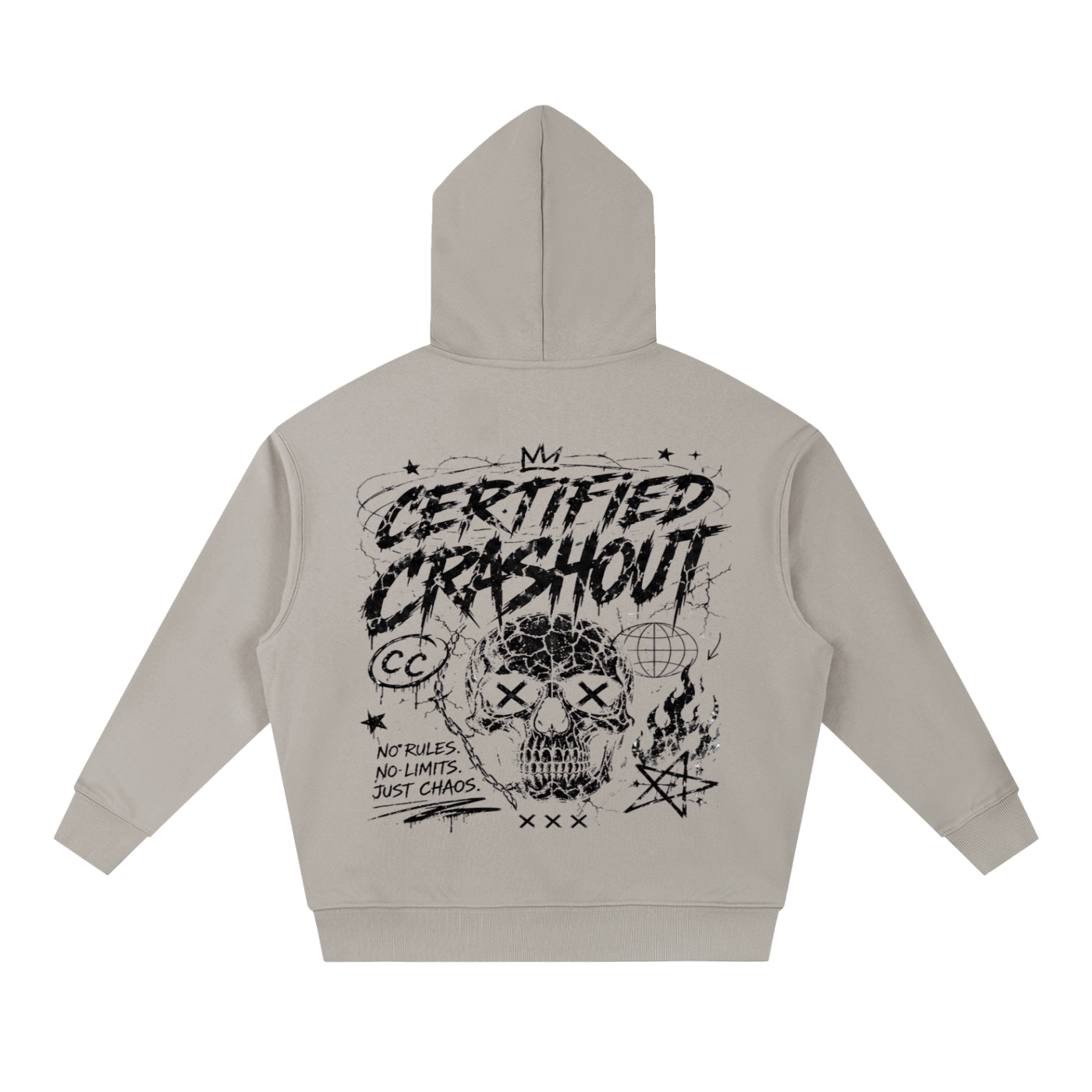 Certified Crashout Essential Boxy Heavyweight Drop-Shoulder Hoodie