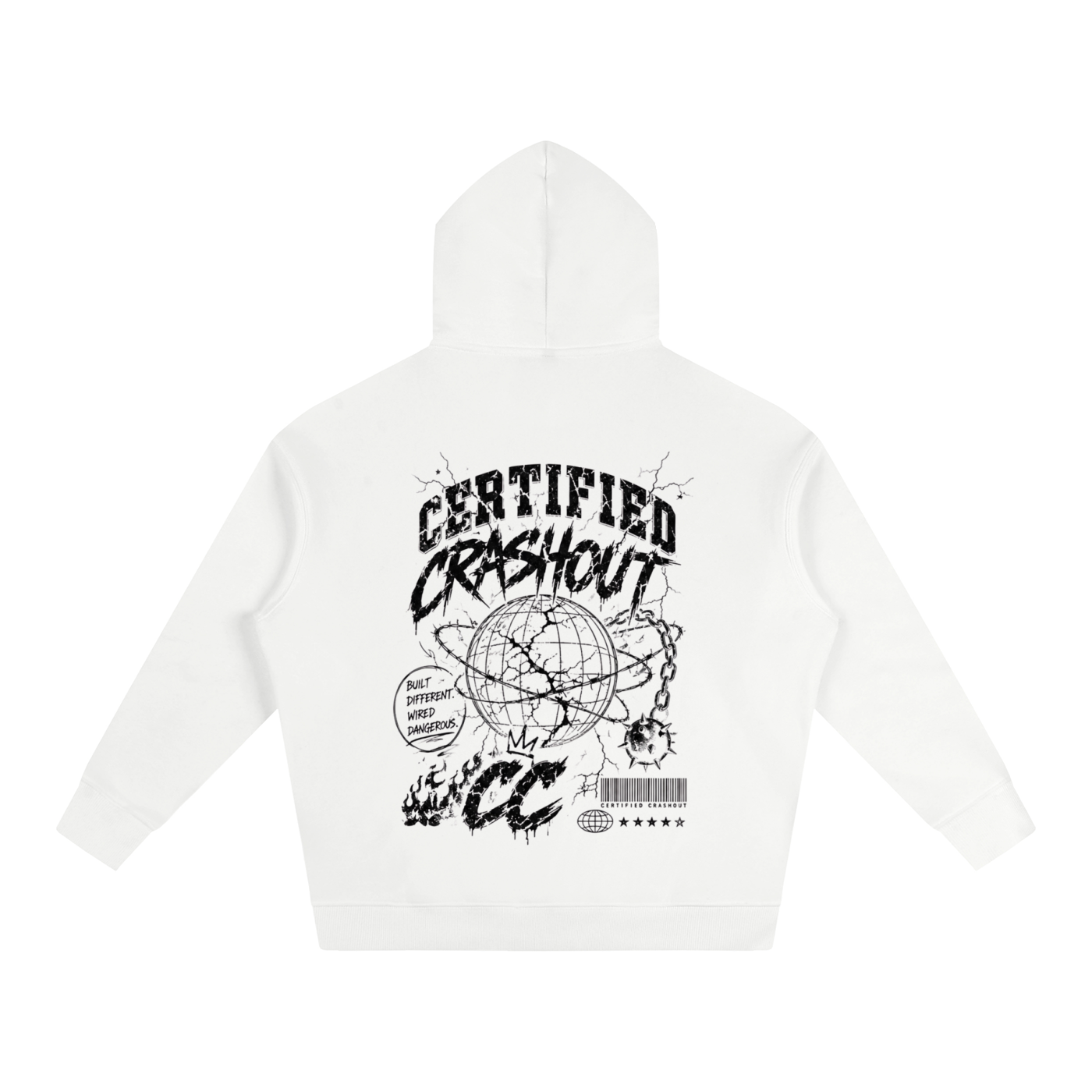 Certified Crashout World Oversize Fleeced Hoodie
