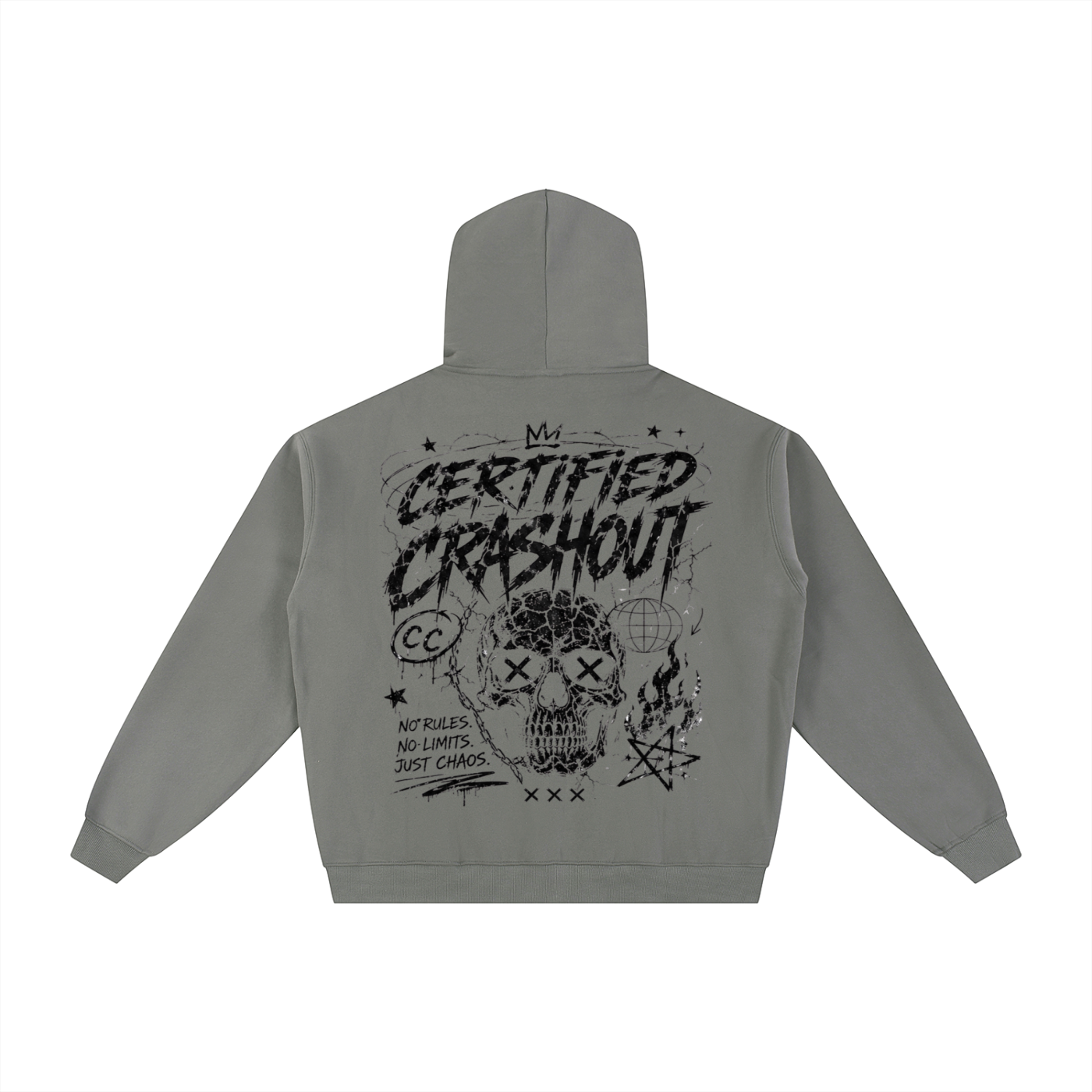 Certified Crashout Essential Fleece Zip-Through Hoodie