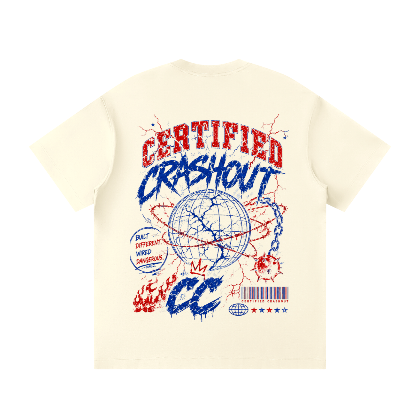 Certified Crashout World 4th Of July Edition Unisex Loose Fit Crewneck T-Shirt
