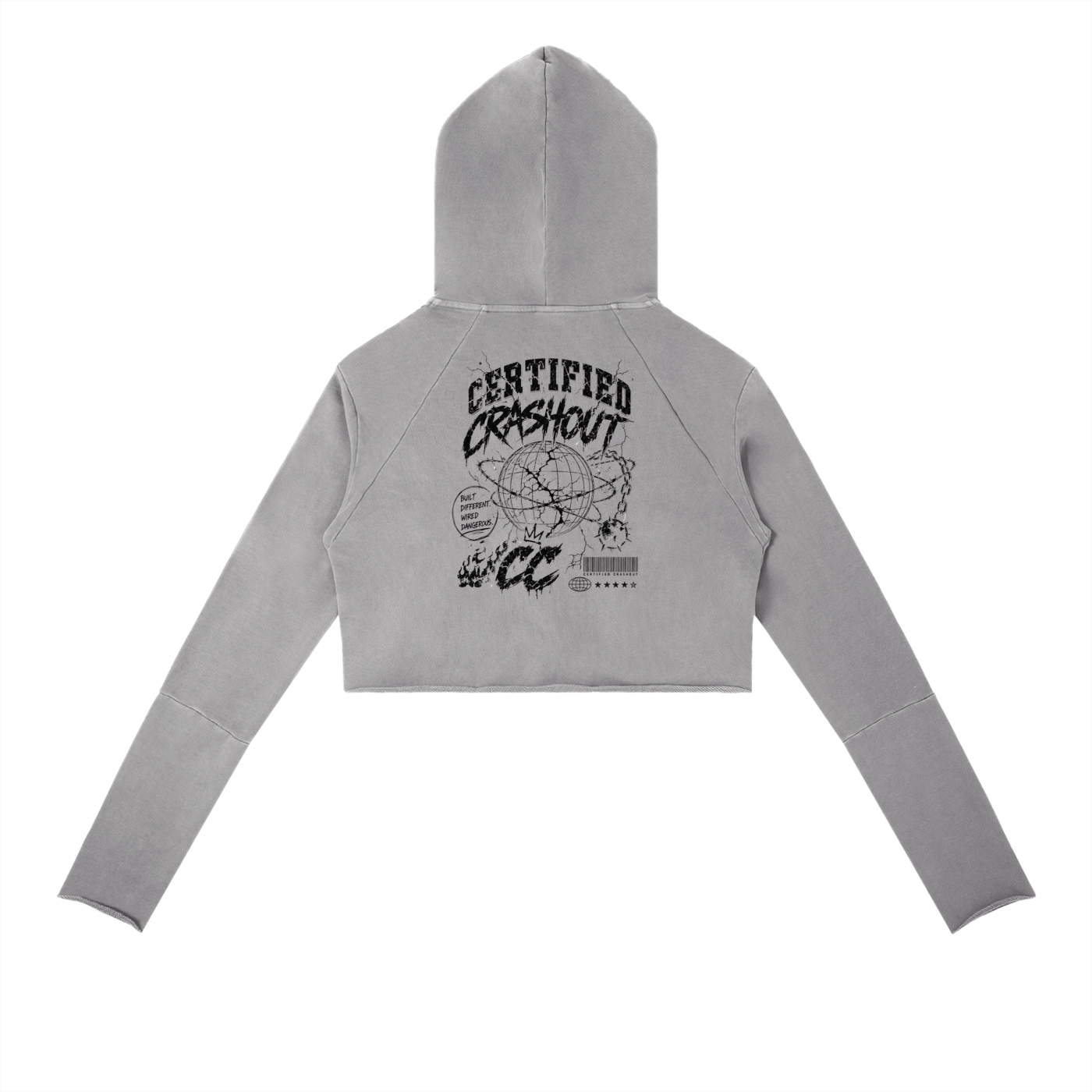 Certified Crashout World Women’s Vintage Washed Raw Edge Hoodie