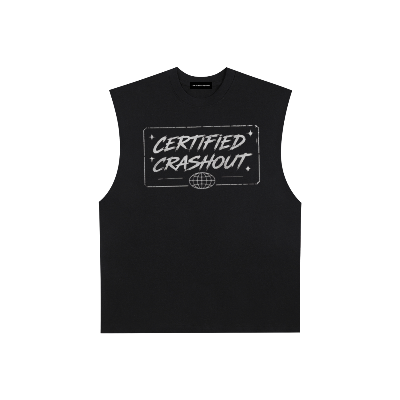 Certified Crashout World Raw Edge Cotton Tank Top