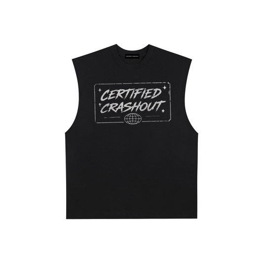 Certified Crashout World Raw Edge Cotton Tank Top