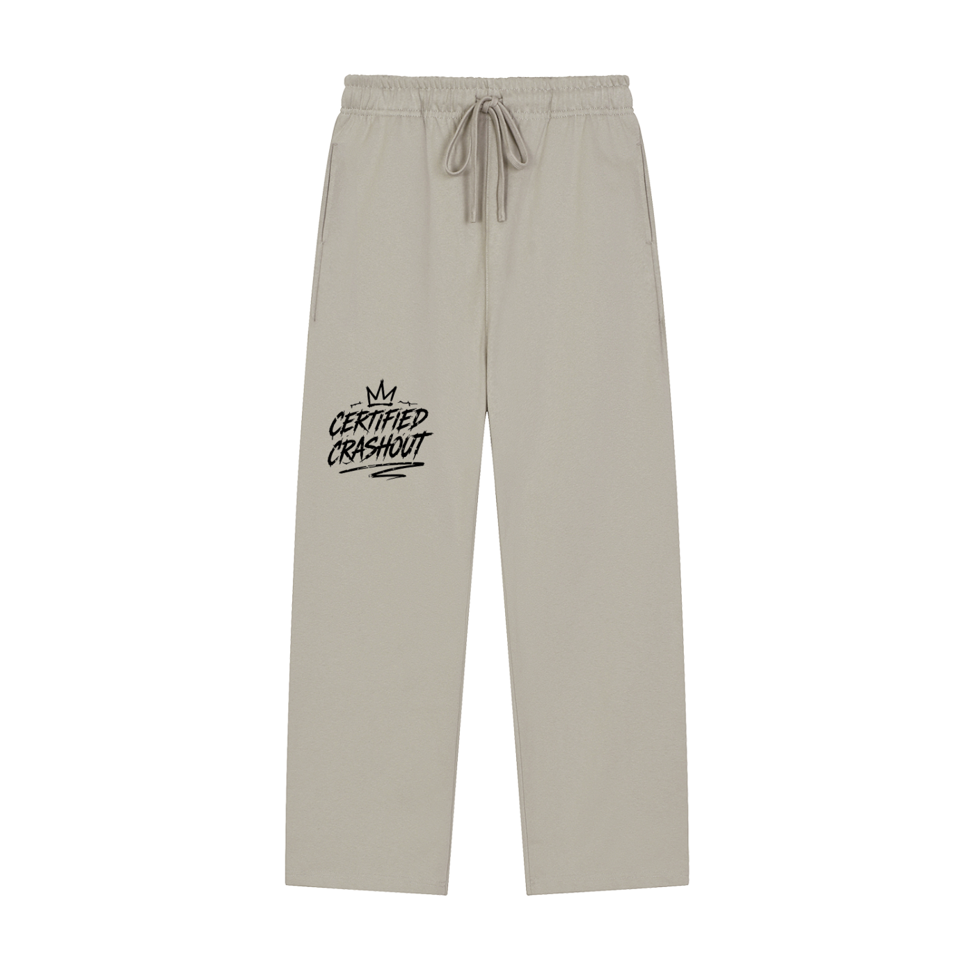 Certified Crashout Solid Color Straight-Leg Sweatpants