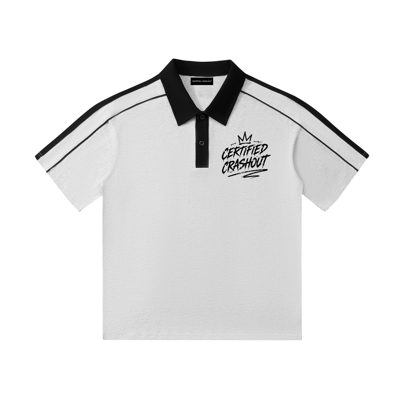 Certified Crashout Collar Short-Sleeve Polo Shirt