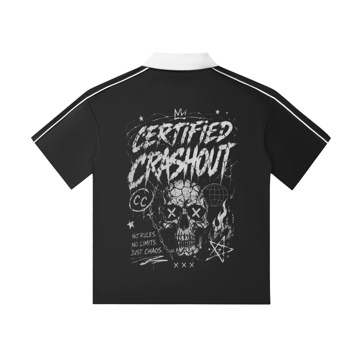 Certified Crashout Collar Short-Sleeve Polo Shirt