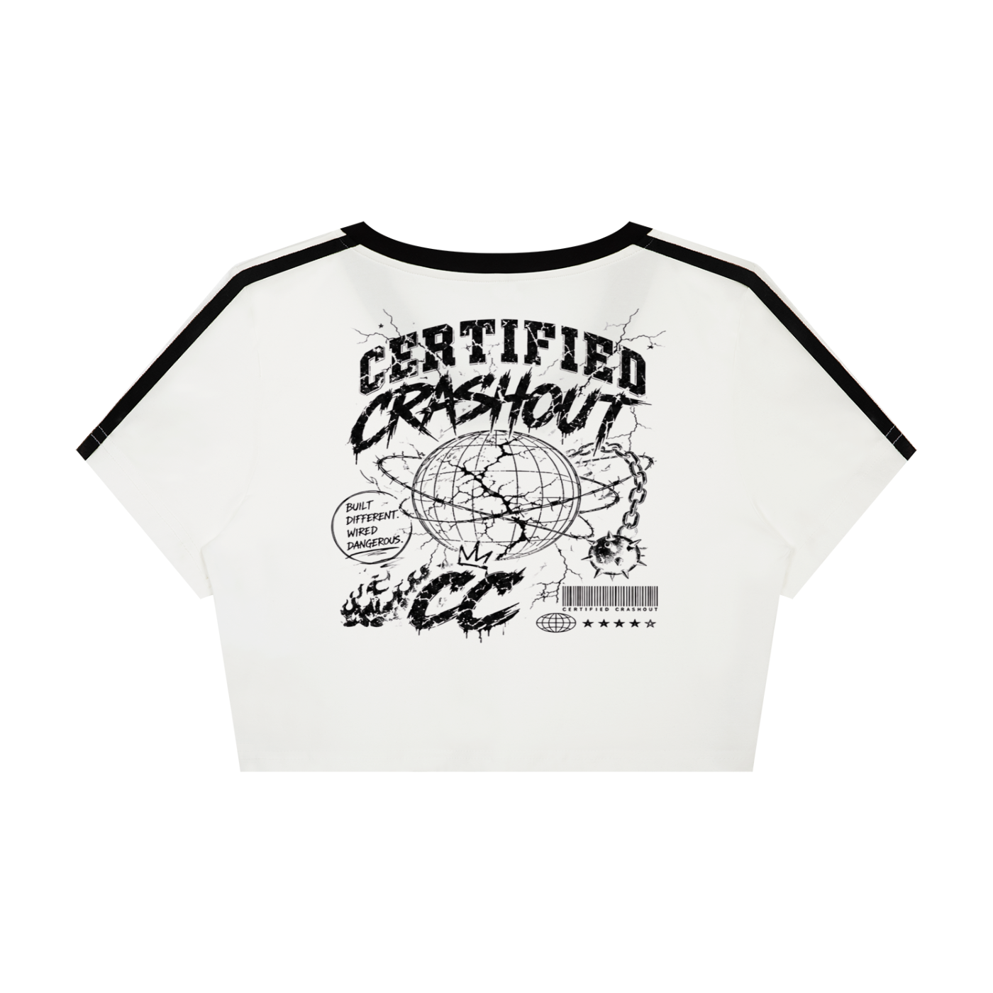 Certified Crashout World Women’s Slim Fit Color Block T-Shirt