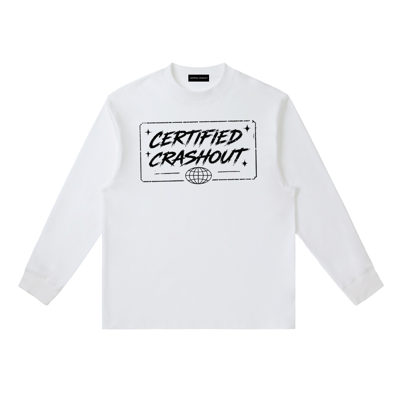 Certified Crashout World Essential Crewneck Long-Sleeve T-Shirt