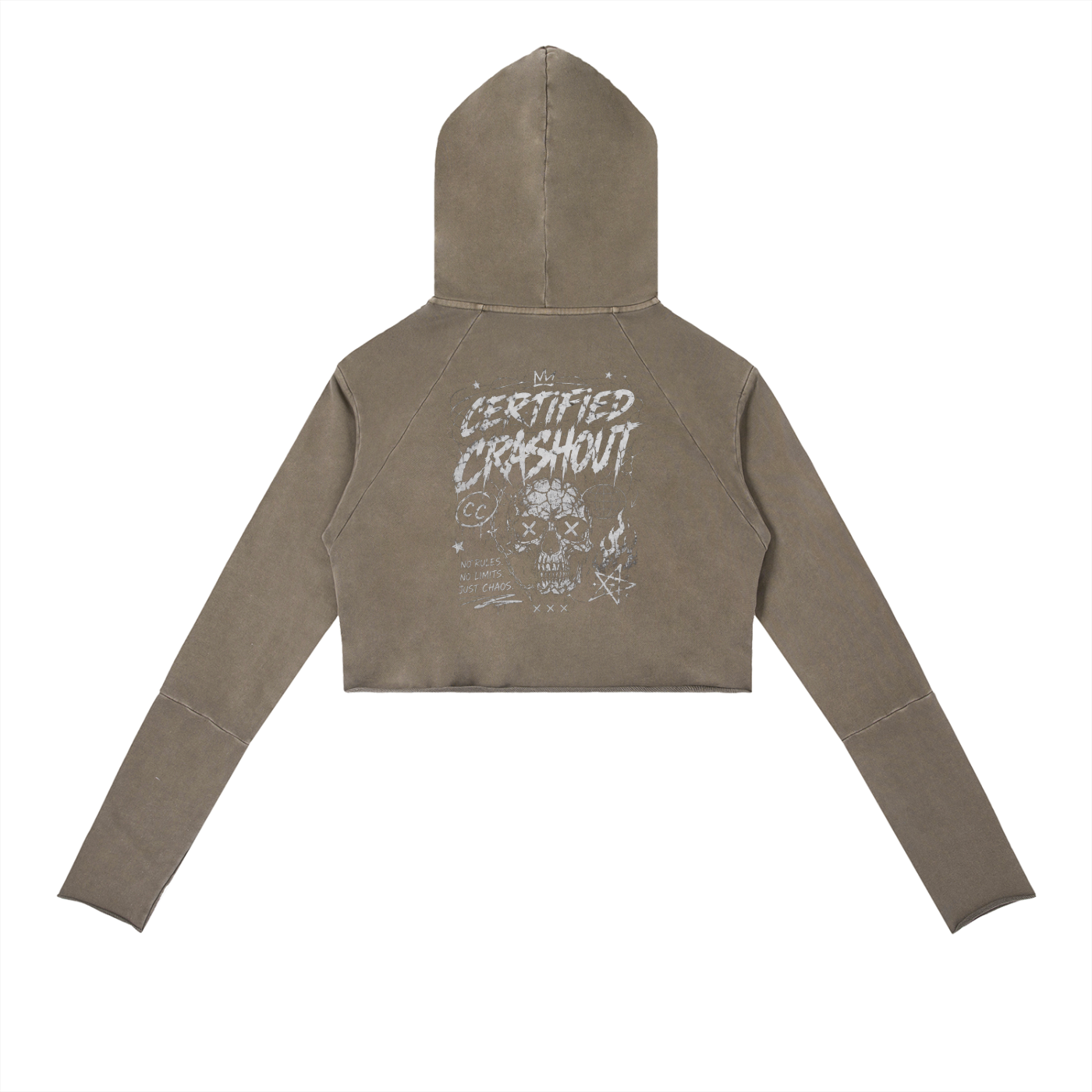 Certified Crashout Women’s Vintage Washed Raw Edge Hoodie
