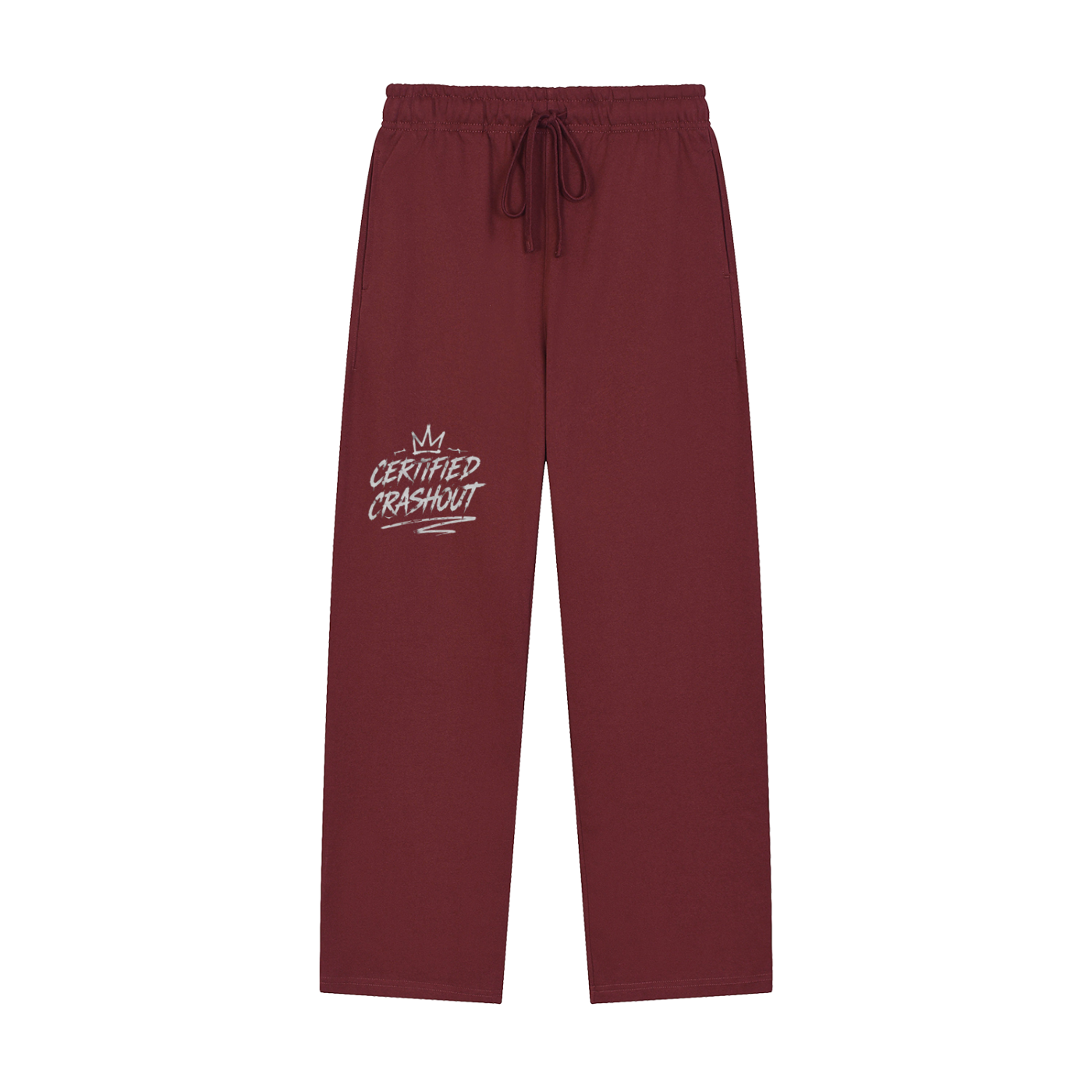 Certified Crashout Solid Color Straight-Leg Sweatpants