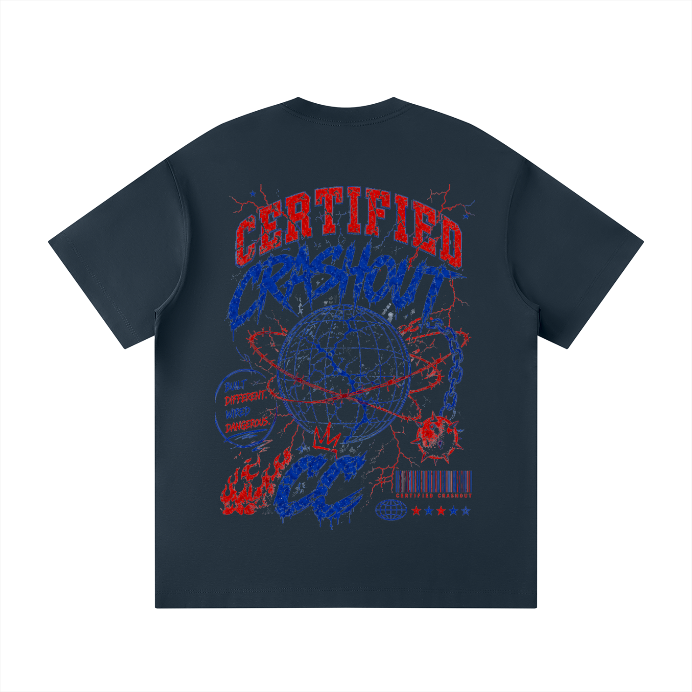 Certified Crashout World 4th Of July Edition Unisex Loose Fit Crewneck T-Shirt