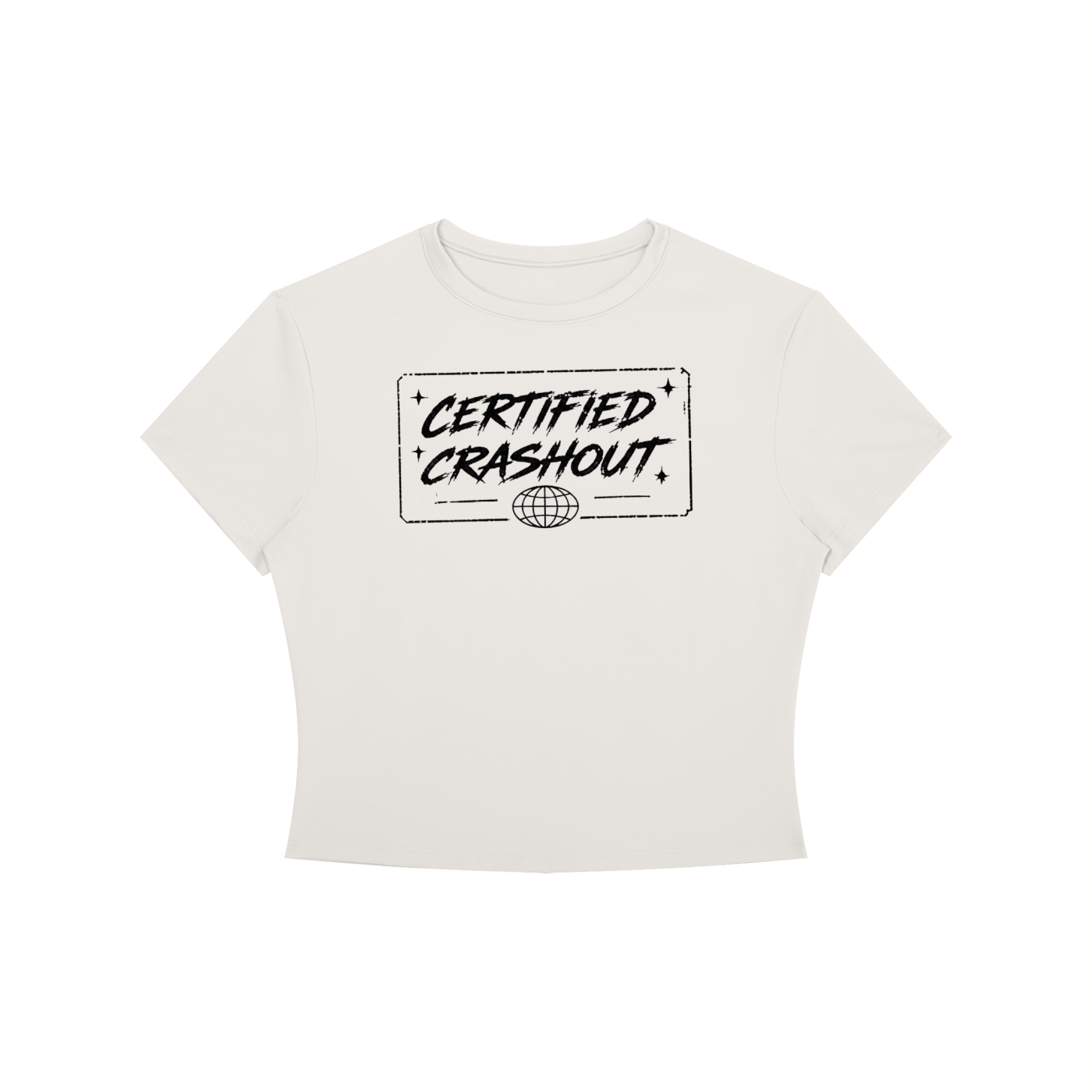 Certified Crashout World Women's Crewneck Crop T-Shirt