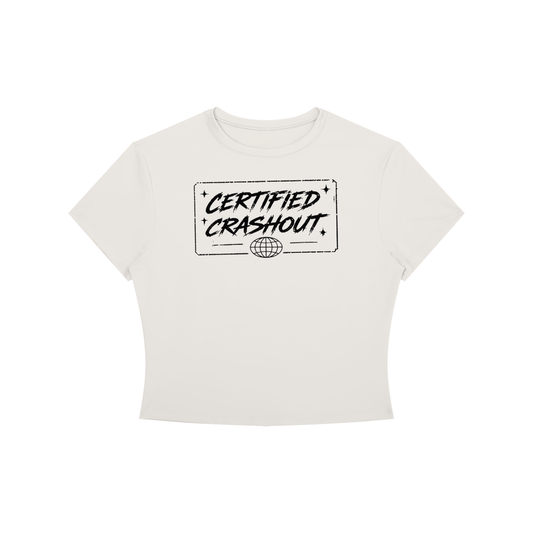 Certified Crashout World Women's Crewneck Crop T-Shirt