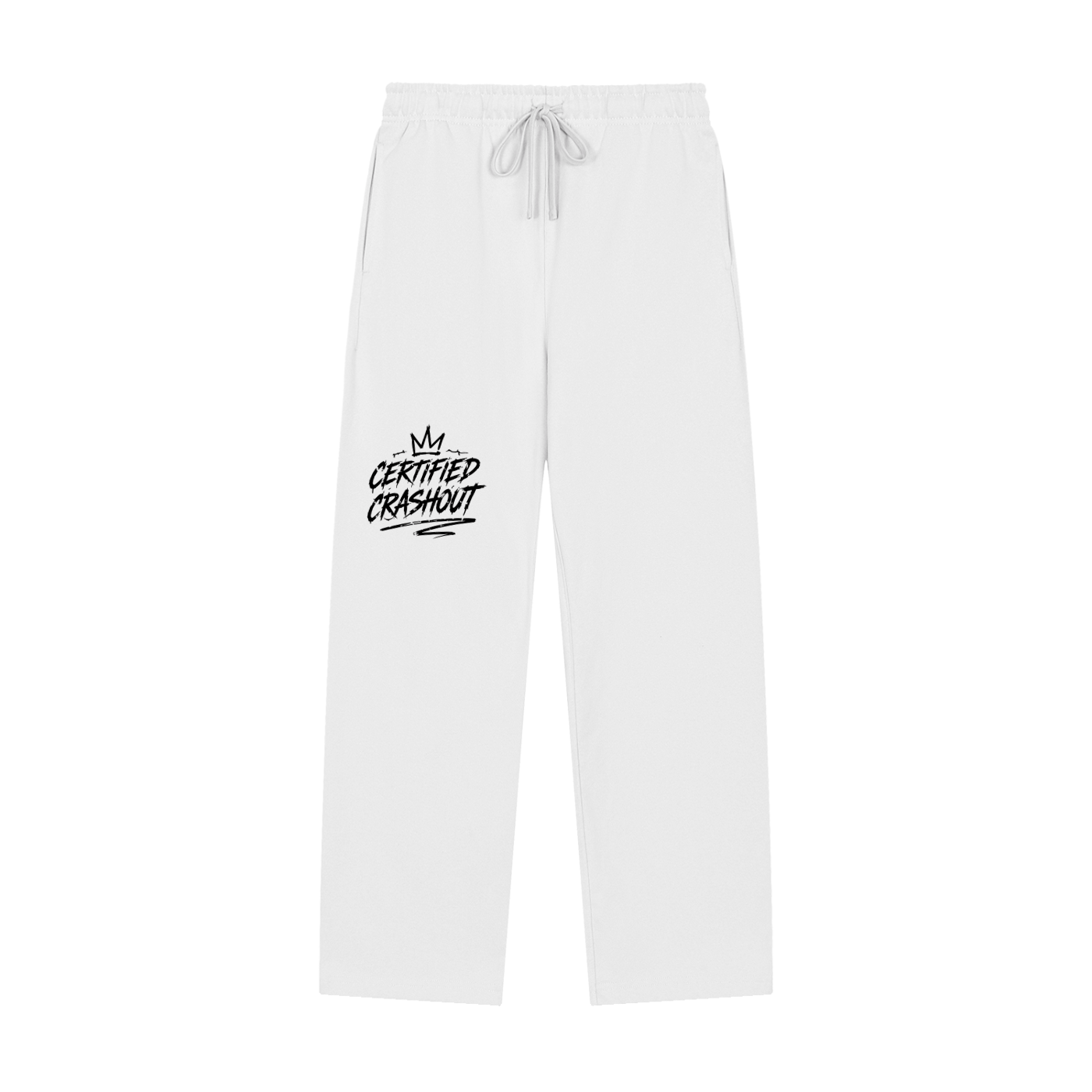 Certified Crashout Solid Color Straight-Leg Sweatpants