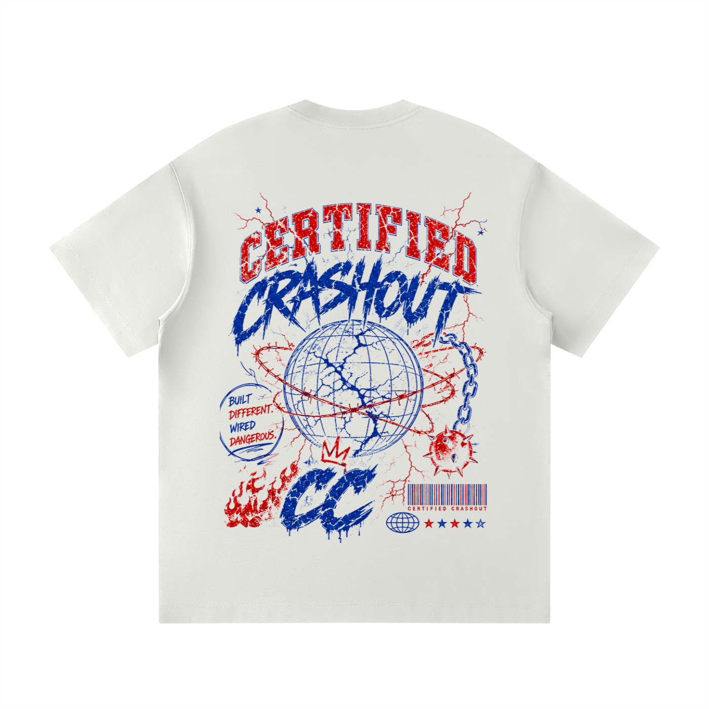 Certified Crashout World 4th Of July Edition Unisex Loose Fit Crewneck T-Shirt