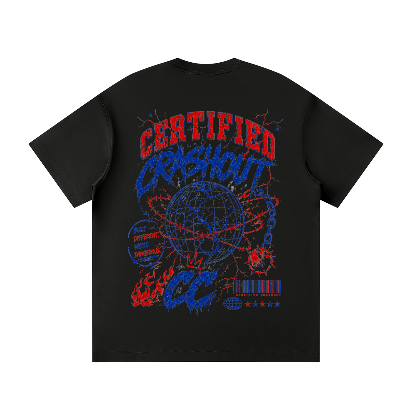 Certified Crashout World 4th Of July Edition Unisex Loose Fit Crewneck T-Shirt