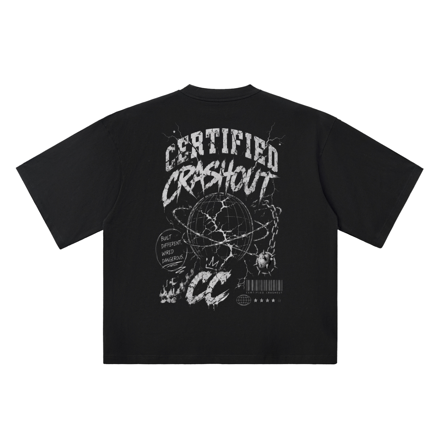 Certified Crashout World Oversized Drop Shoulder T-Shirt