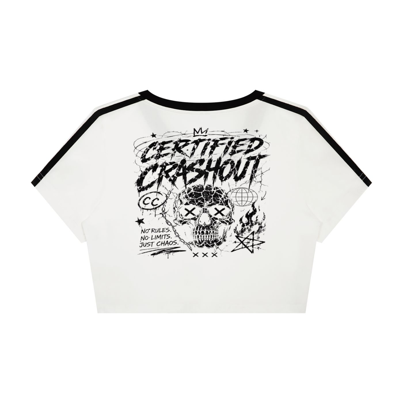 Certified Crashout Women’s Slim Fit Color Block T-Shirt