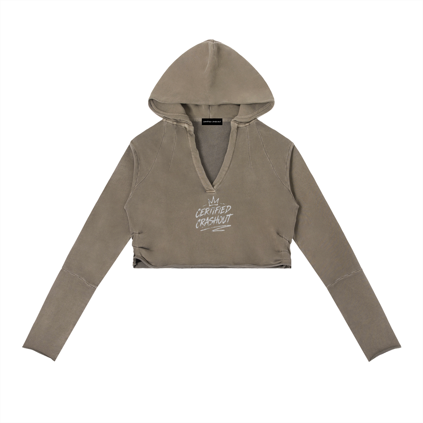 Certified Crashout Women’s Vintage Washed Raw Edge Hoodie