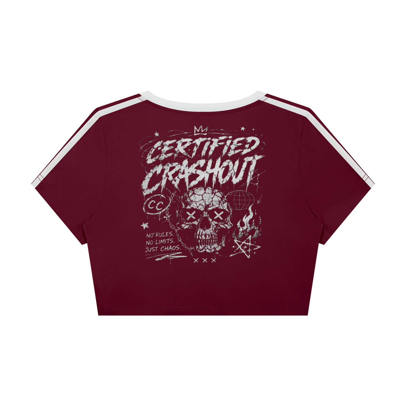 Certified Crashout Women’s Slim Fit Color Block T-Shirt