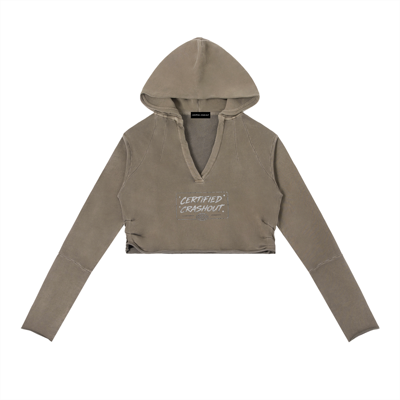 Certified Crashout World Women’s Vintage Washed Raw Edge Hoodie
