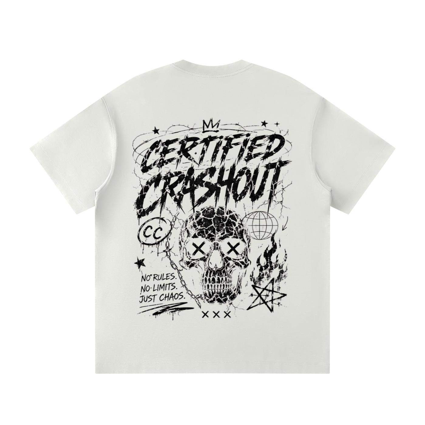 Certified Crashout Unisex Loose Fit Crewneck T-Shirt