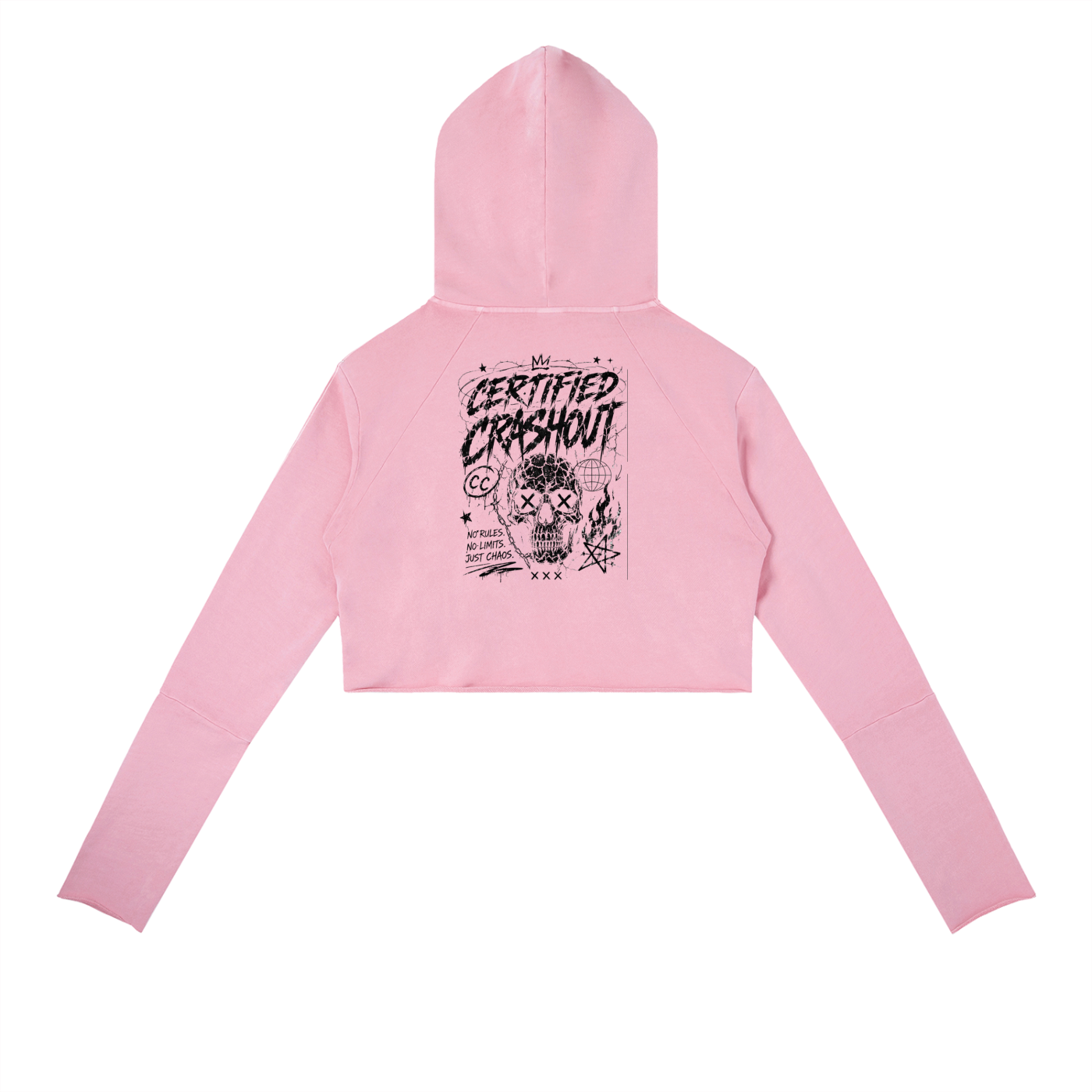 Certified Crashout Women’s Vintage Washed Raw Edge Hoodie