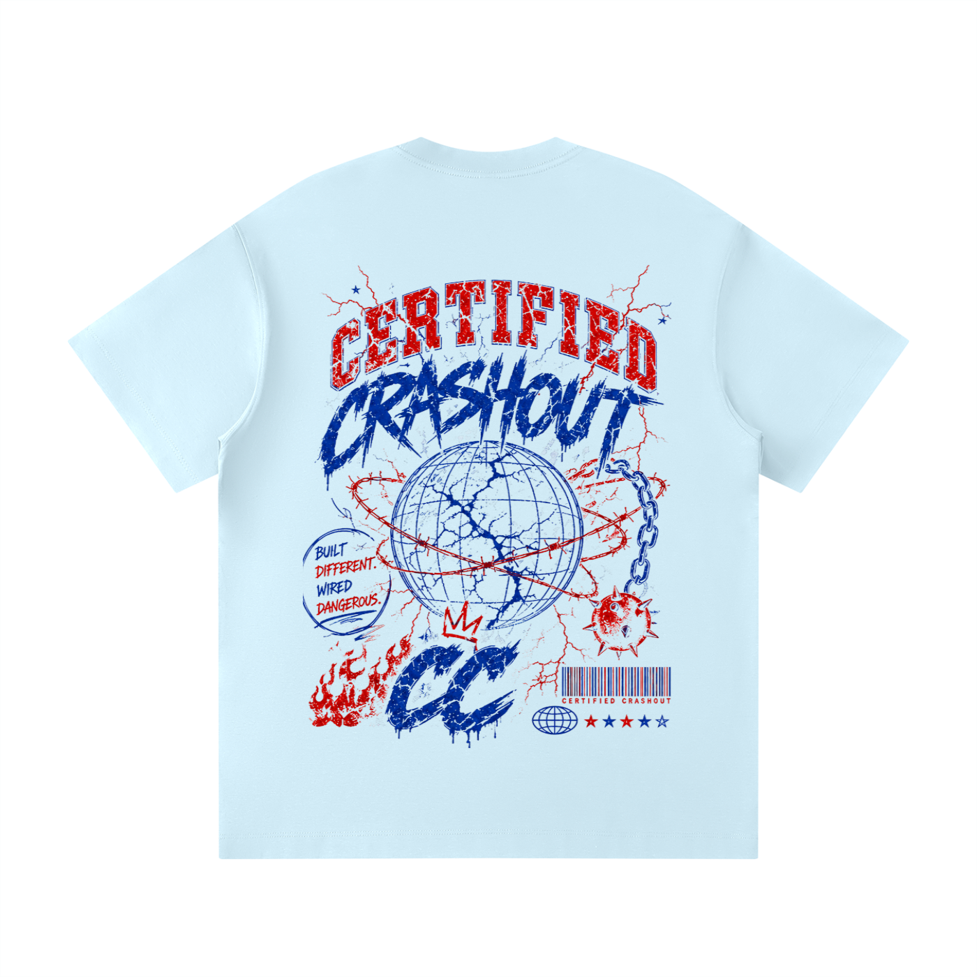 Certified Crashout World 4th Of July Edition Unisex Loose Fit Crewneck T-Shirt