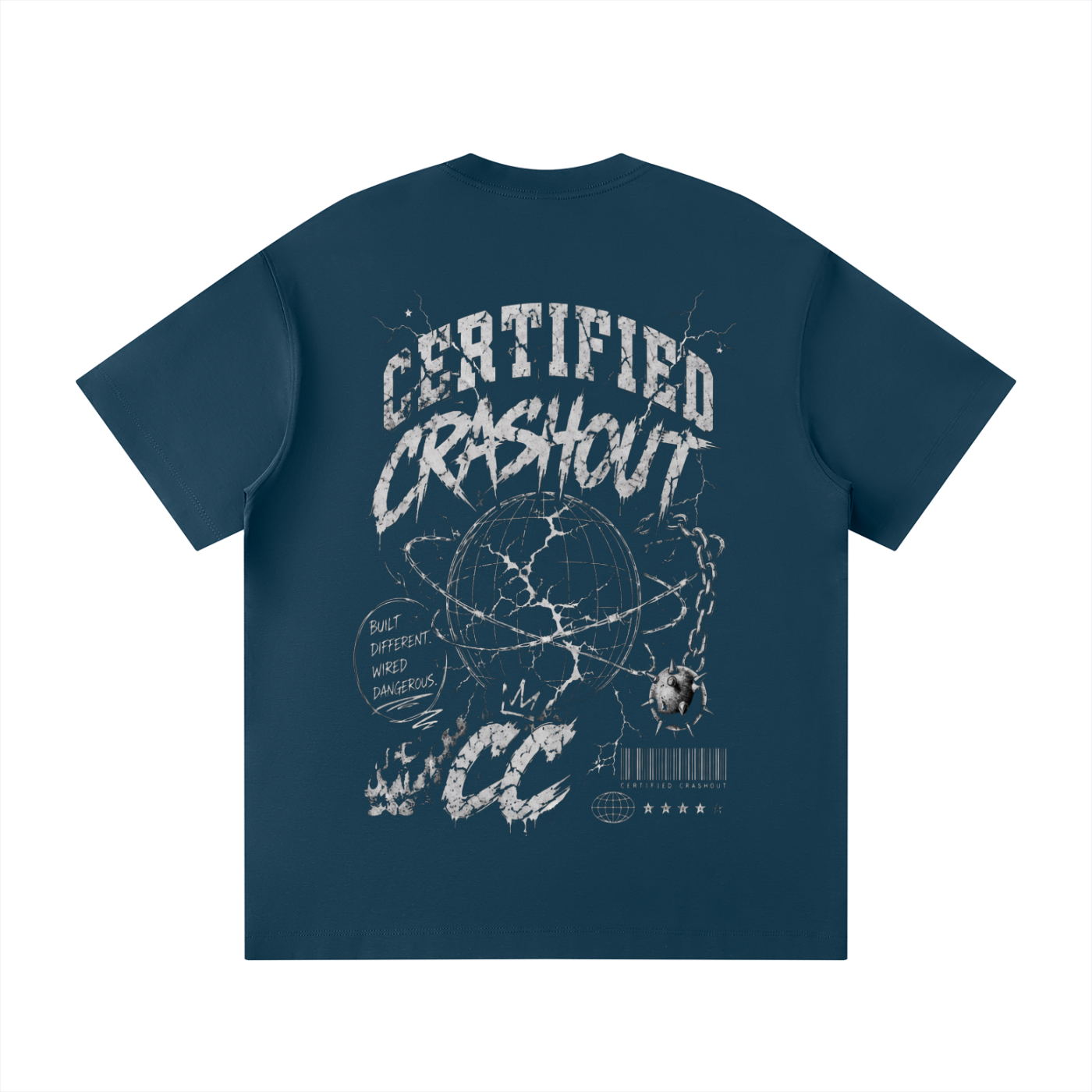 Certified Crashout World Unisex Loose Fit Crewneck T-Shirt
