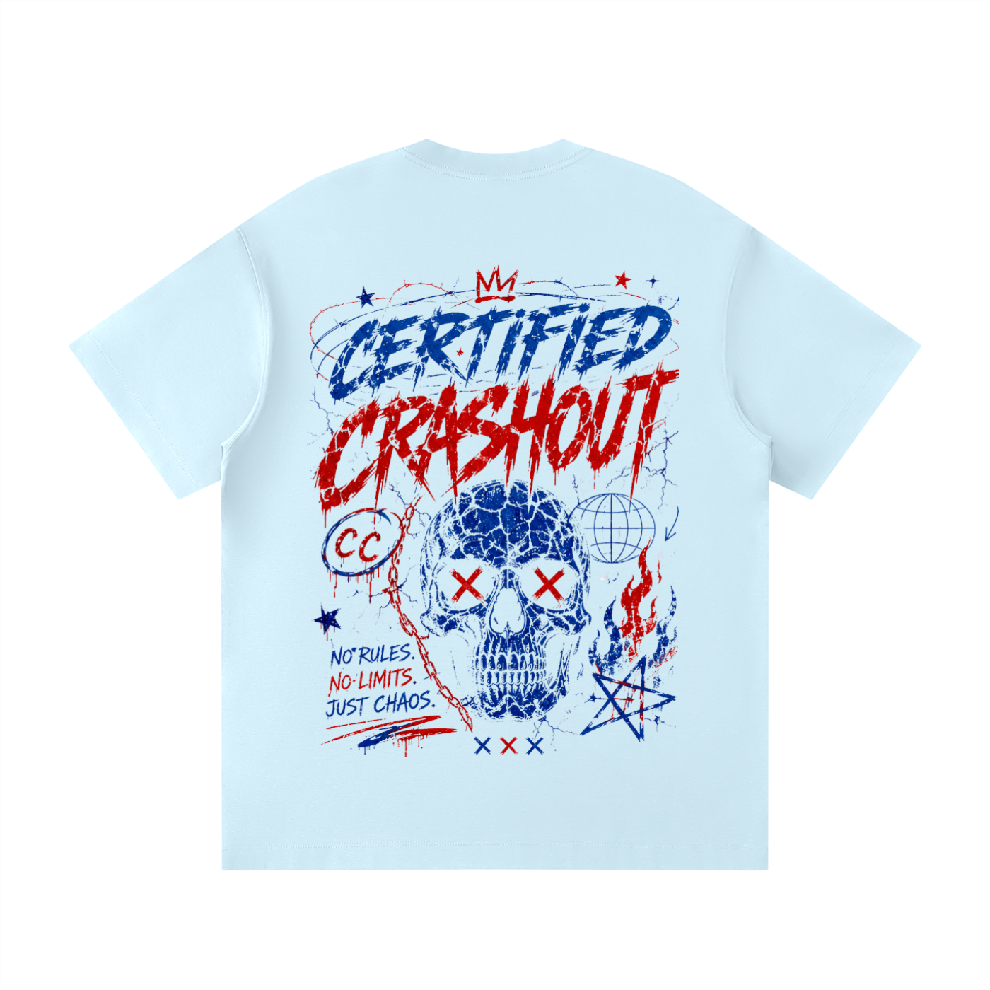 Certified Crashout 4th Of July Edition Unisex Loose Fit Crewneck T-Shirt