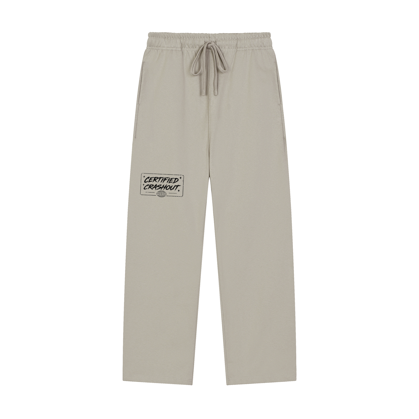 Certified Crashout World Solid Color Straight-Leg Sweatpants