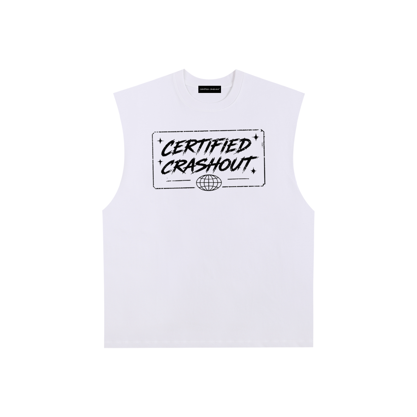 Certified Crashout World Raw Edge Cotton Tank Top