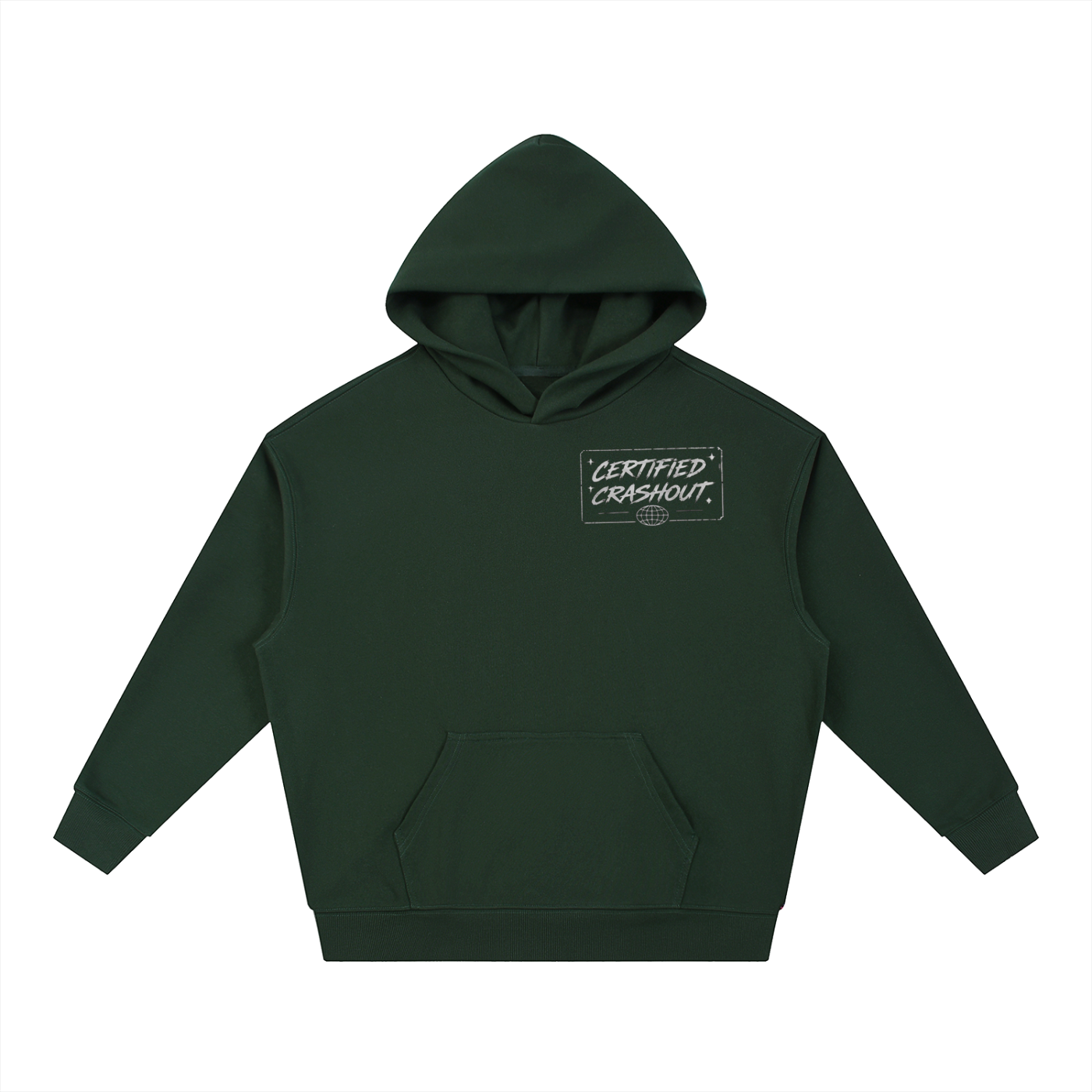 Certified Crashout World Essential Boxy Heavyweight Drop-Shoulder Hoodie