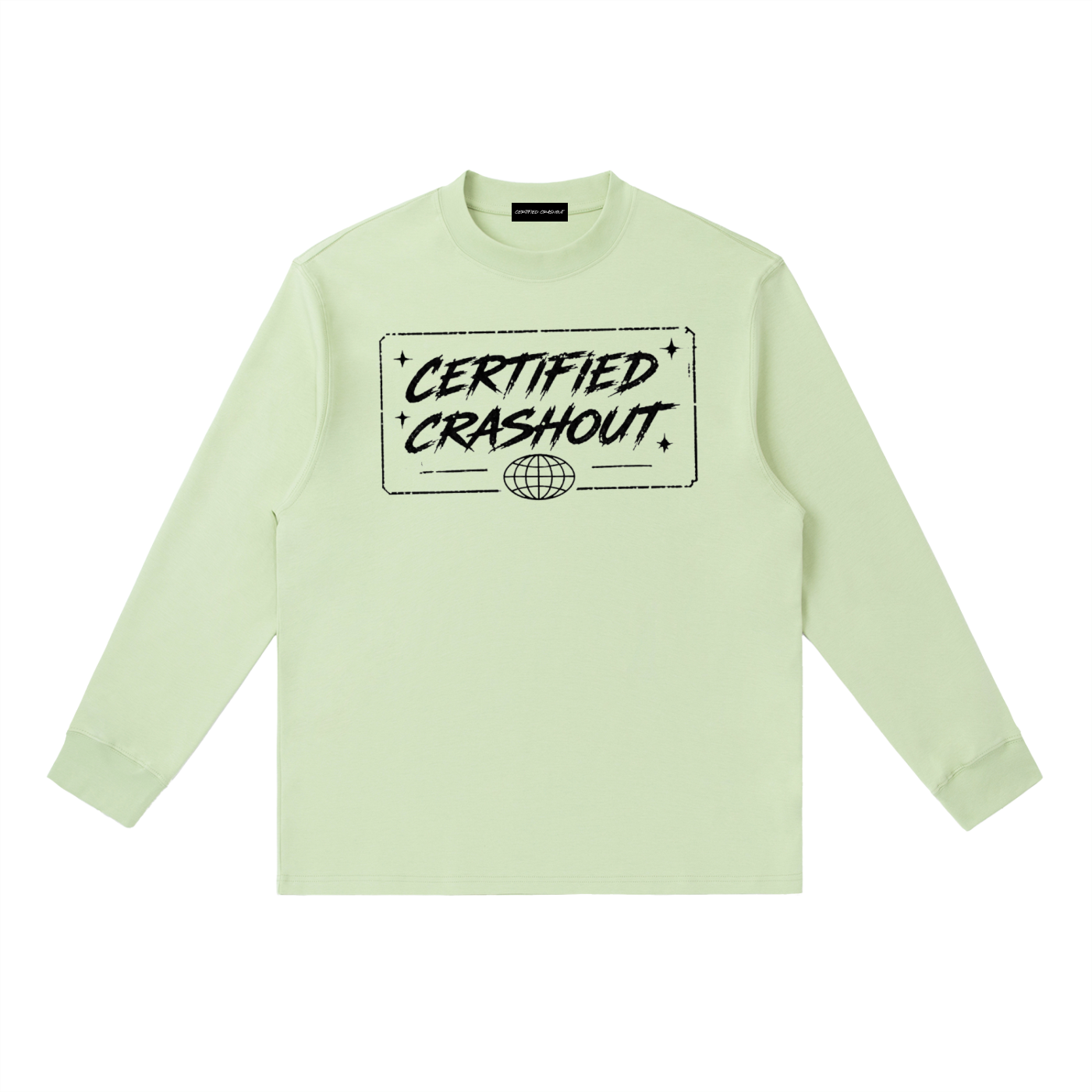 Certified Crashout World Essential Crewneck Long-Sleeve T-Shirt