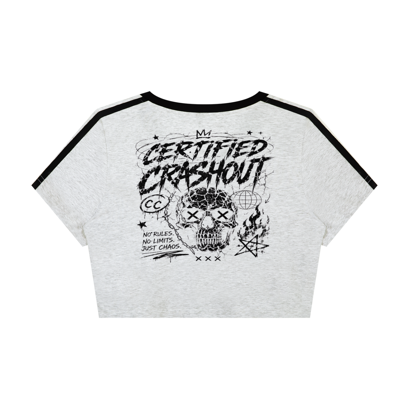 Certified Crashout Women’s Slim Fit Color Block T-Shirt