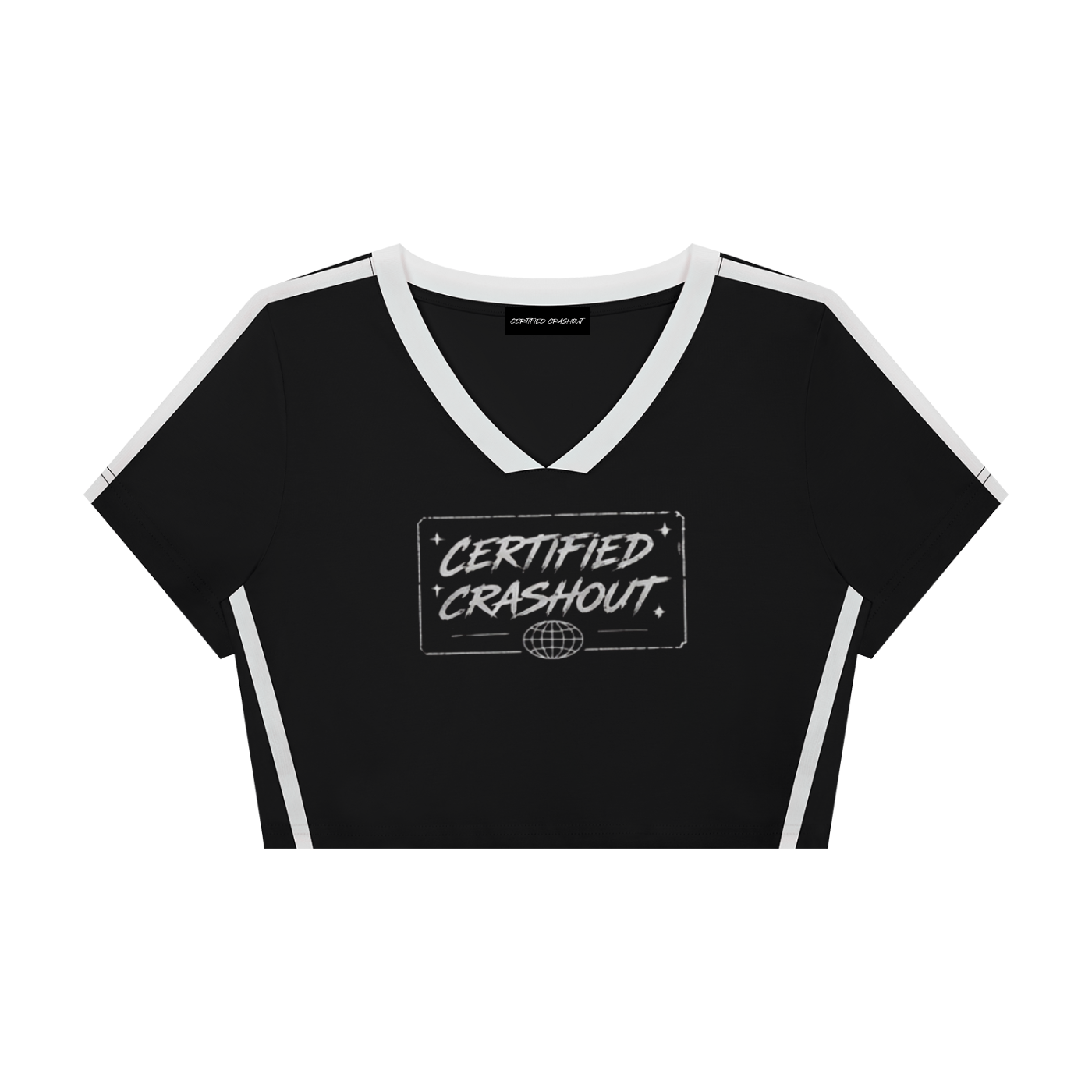 Certified Crashout World Women’s Slim Fit Color Block T-Shirt