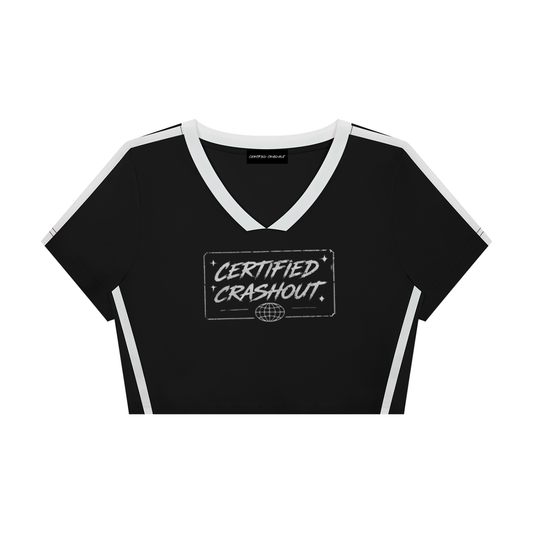 Certified Crashout World Women’s Slim Fit Color Block T-Shirt