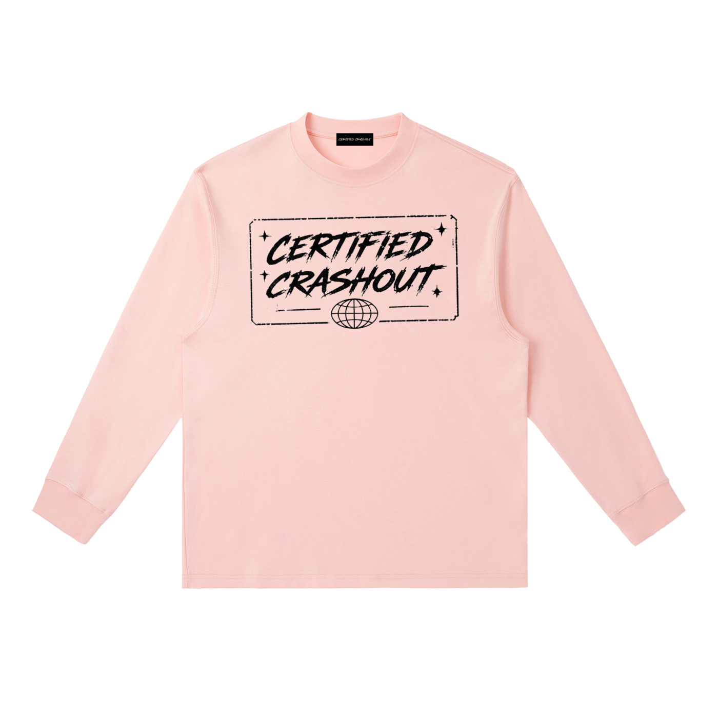 Certified Crashout World Essential Crewneck Long-Sleeve T-Shirt