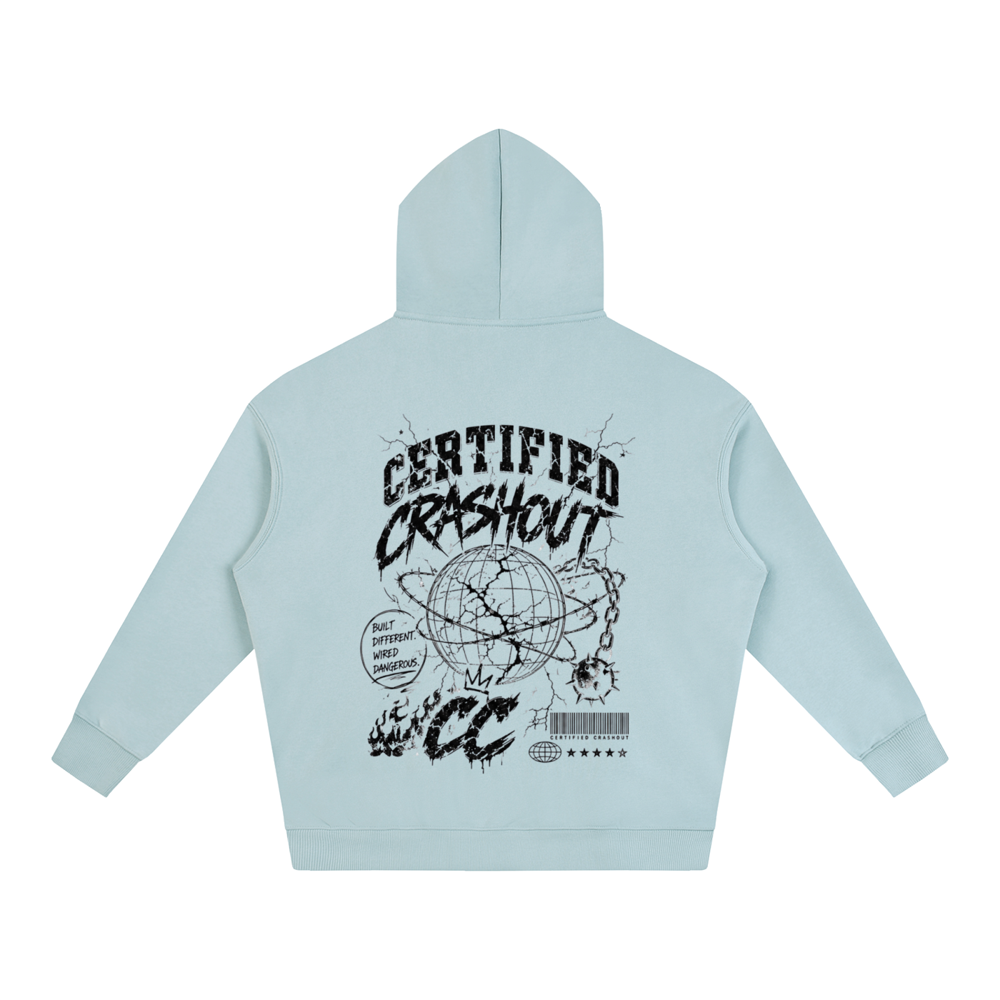 Certified Crashout World Oversize Fleeced Hoodie