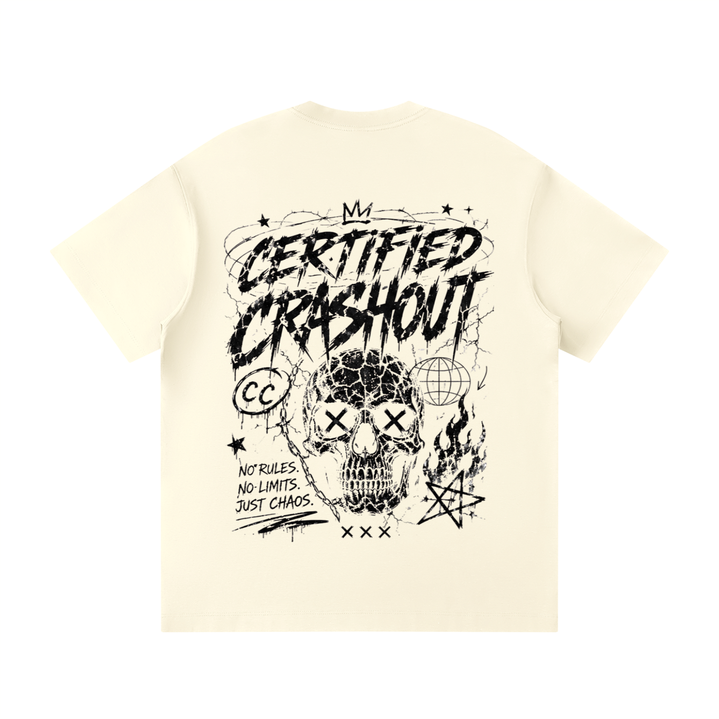 Certified Crashout Unisex Loose Fit Crewneck T-Shirt