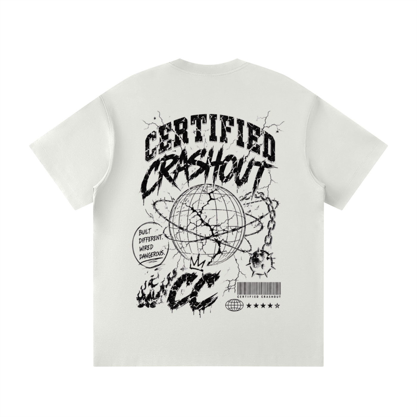 Certified Crashout World Unisex Loose Fit Crewneck T-Shirt