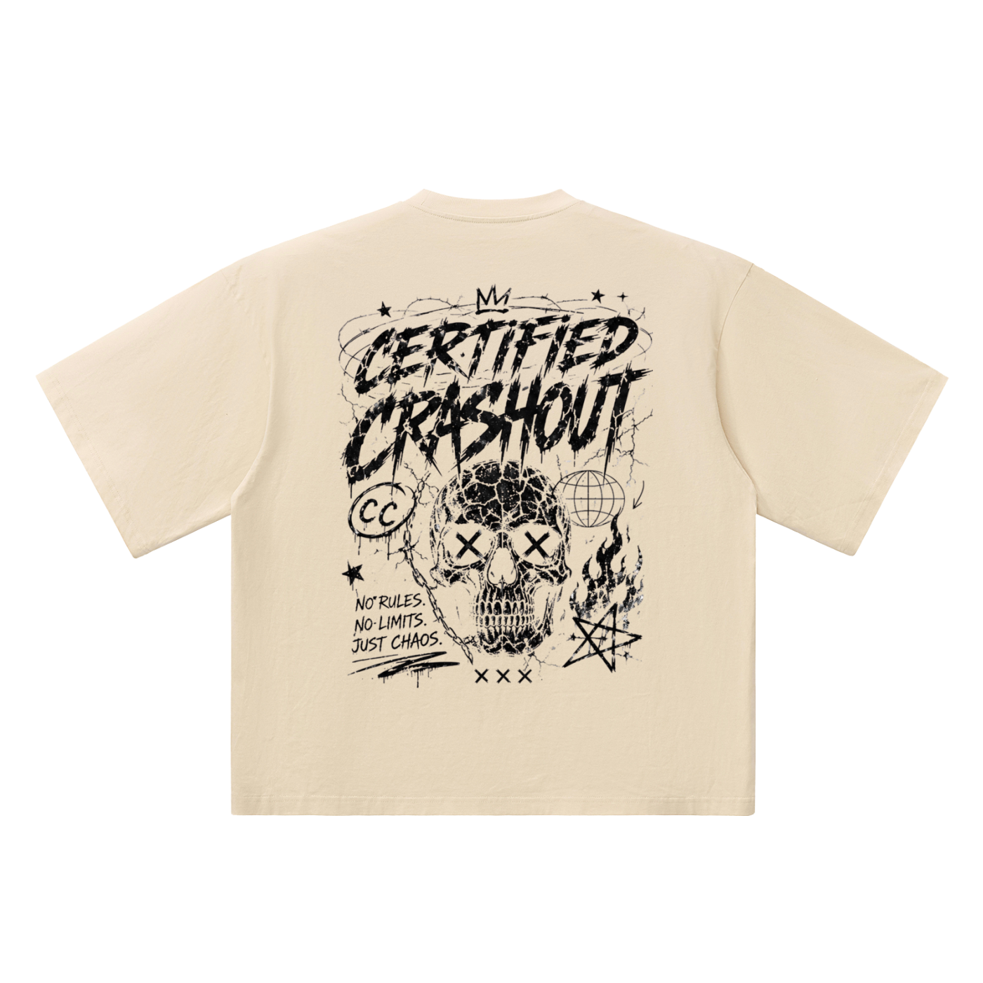 Certified Crashout Oversized Drop Shoulder T-Shirt