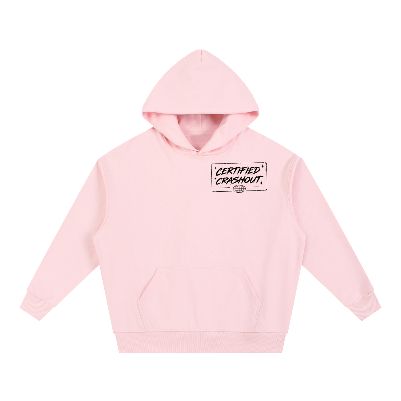 Certified Crashout World Essential Boxy Heavyweight Drop-Shoulder Hoodie