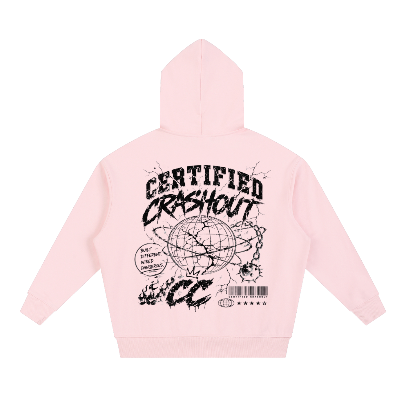 Certified Crashout World Essential Boxy Heavyweight Drop-Shoulder Hoodie