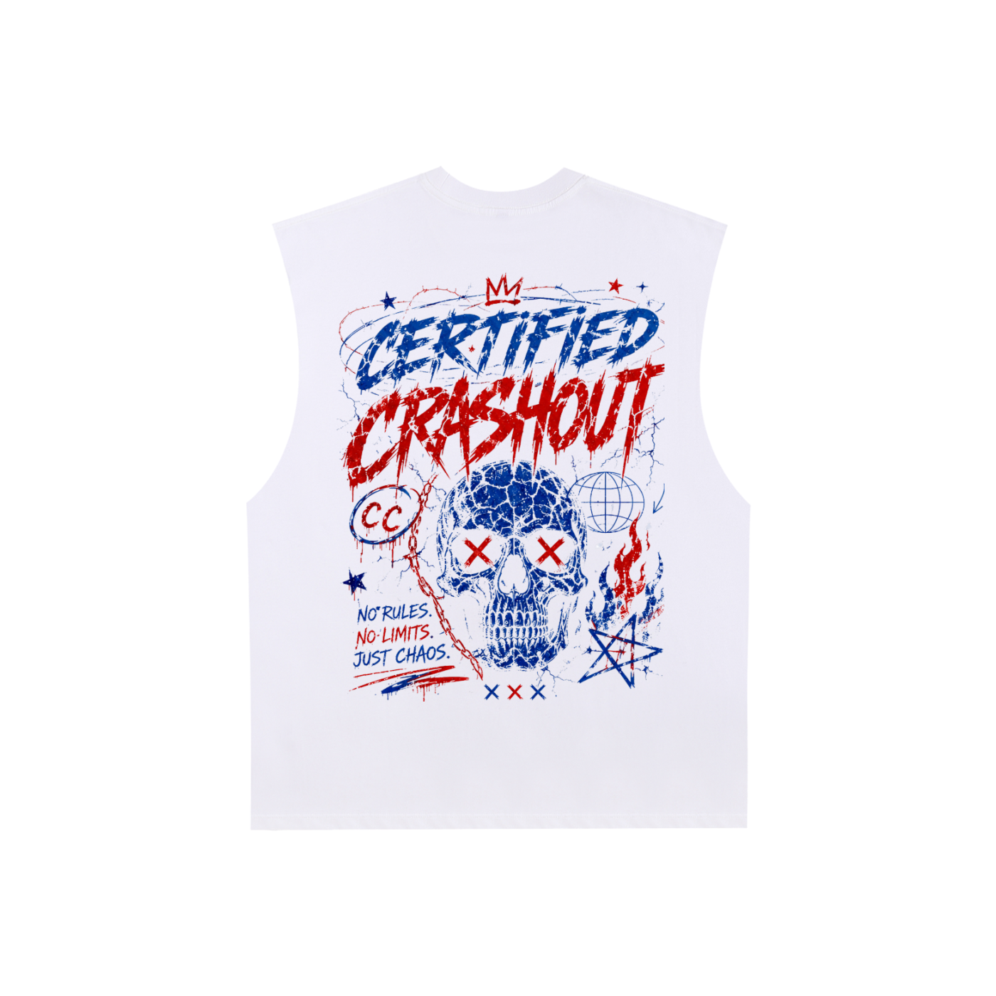 Certified Crashout 4th Of July Edition Raw Edge Cotton Tank Top