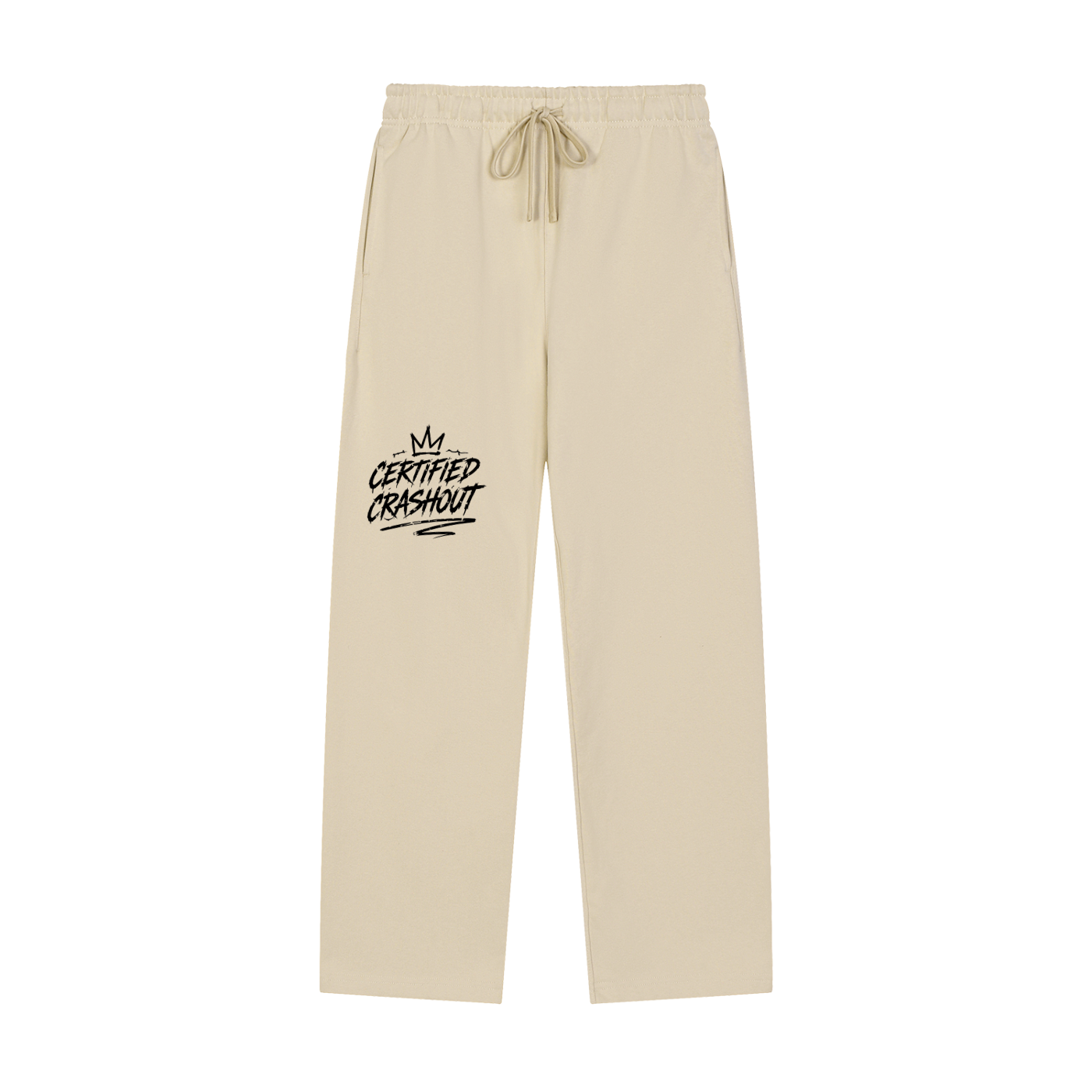Certified Crashout Solid Color Straight-Leg Sweatpants
